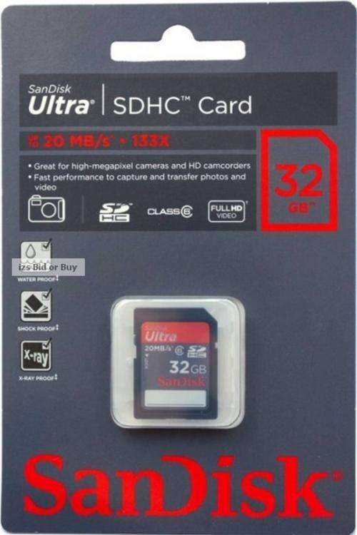 Sandisk 32GB Ultra SDHC Card - Class 6 ***NO RESERVE***