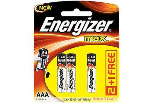 Energizer Max AAA Batteries 2 + 1Free ***WOW*** Limited Stock