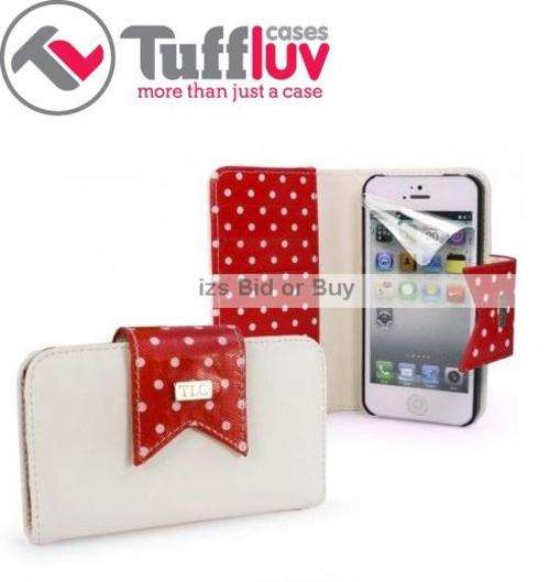 Tuff-Luv Polka iPhone5/5S Purse  ***Free Screen Protector***