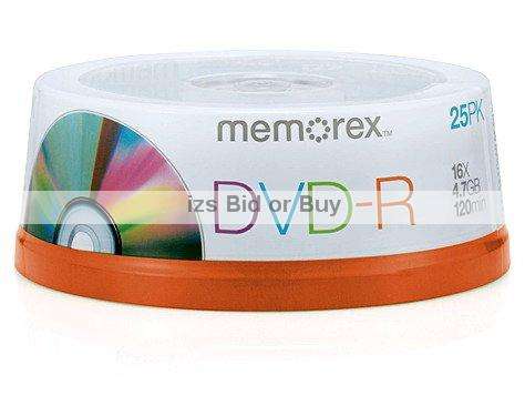 Memorex 25 Pack Blank DVD-R ***NO RESERVE***