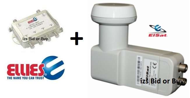 Twin Lnb + 2x4 Multiswitch Combo ***WOW***