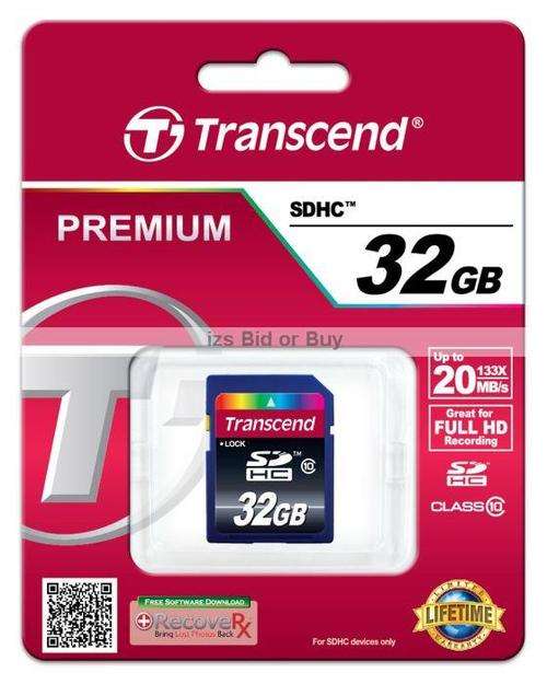Transcend Premium 32GB SDHC Memory Card Class10 ***NO RESERVE***