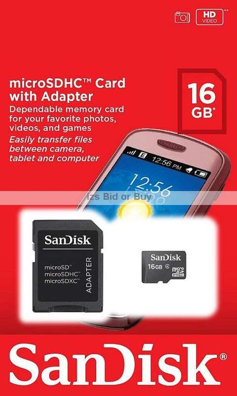 Sandisk 16GB micro SDHC Card & Adapter ***WOW***