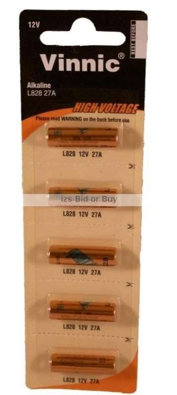Vinnic 12V 27A Alkaline Battery - 5 Pack