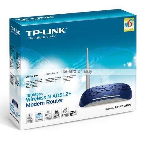 TP- Link 150Mbs Wireless N ADSL2+ Modem & Router  4 Port ***WOW***