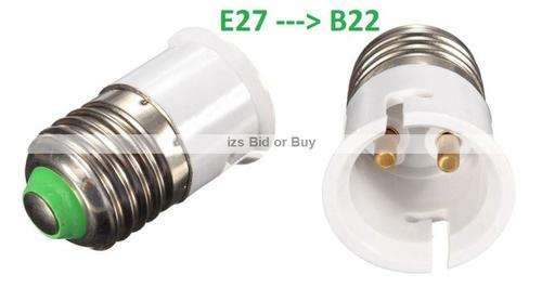 E27 Screw Type to B22 Bayonet Bulb Converter