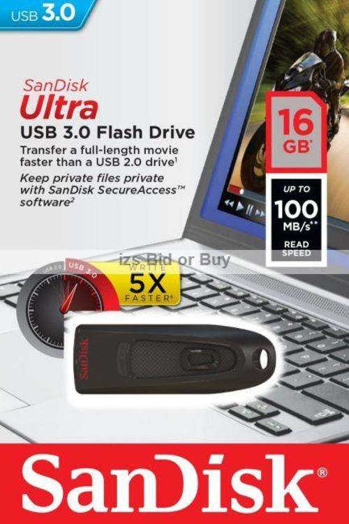 SanDisk Ultra 16GB USB3 Memory Stick **WOW***