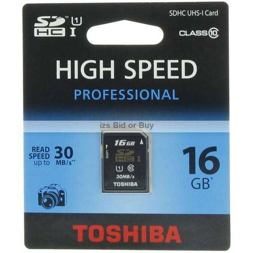 Toshiba Professional 16GB SDHC UHS-I Card Class 10 30MB/s
