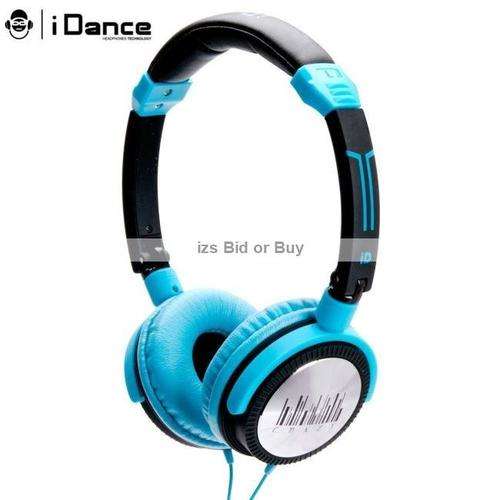 iDance Crazy DJ Headphones With in Line Microphone - Black & Blue ***NO RESERVE*** WOW