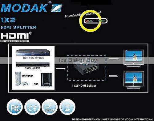 HDMI Splitter 1 x 2 ***NO RESERVE***