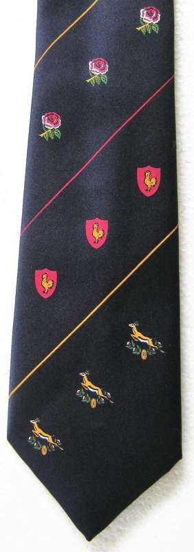 1992 TO 1995 ERA SPRINGBOKS VS ENGLAND AND FRANCE SUPPORTERS TIE IN GOOD CONDITION