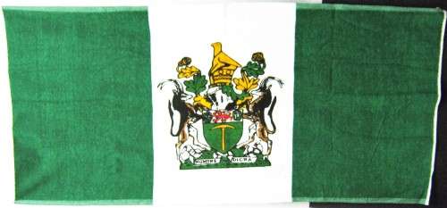 RHODESIAN FLAG ON A BEACH TOWEL IN VERY GOOD CONDITION- 1450 MM X 680 MM