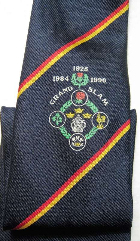 1990 SCOTLAND "GRAND SLAM" RUGBY TIE IN VERY GOOD CONDITION