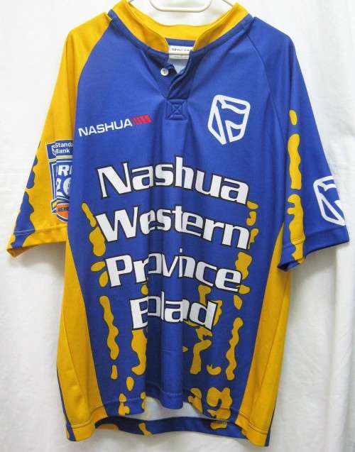 NASHUA WESTERN PROVINCE BOLAND - STANDARD BANK PRO 20 SERIES CRICKET SHIRT SIZE L IN GOOD COND