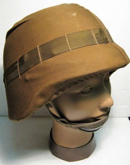 S.A.D.F KEVLAR COMBAT HELMET WITH NUTRIA HELMET COVER IN ALMOST UNUSED CONDITION