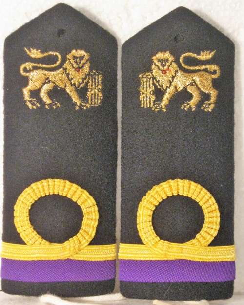 OLD S.A. NAVY PAIR OF NATIONAL SERVICE CHAPLAINS TIE-ON SHOULDER BOARDS FOR 1ST YEAR OF SERVICE