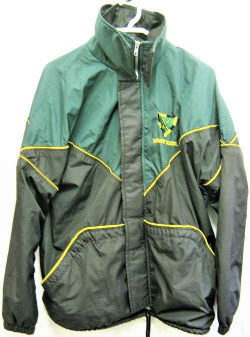 S.A.D.F. INFANTRY SCHOOL WARM, SHOWER PROOF, JACKET WITH DOUBLE COLLAR -SIZE LARGE IN GOOD CONDITION