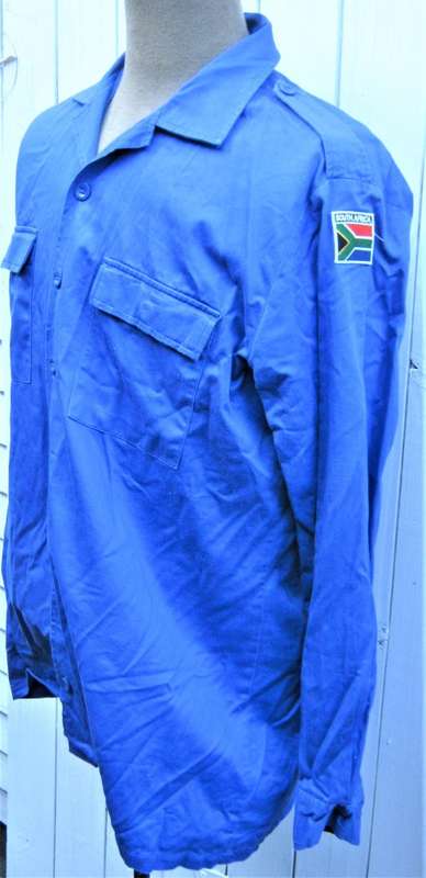 OLD S.A. NAVY W.D. BLUE SHIRT IN VERY GOOD CONDITION SIZE XL