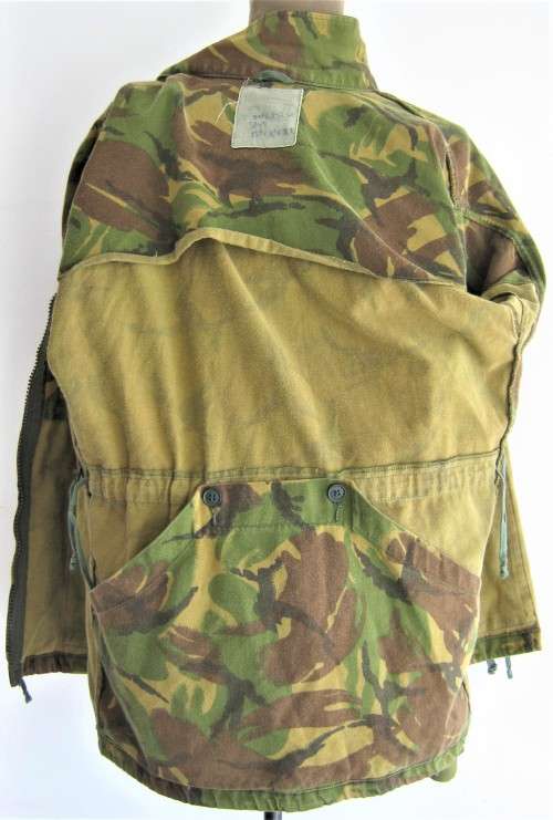 BRITISH DPM CAMO JACKET SIZE 112 (XL) - BUTTONS INTACT & ALL ZIPS WORKING - MAIN ZIP HANDLE MISSING