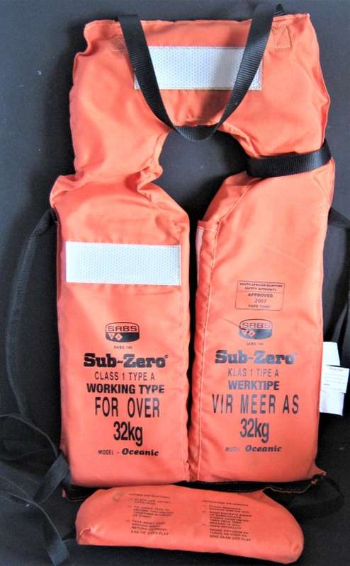 SUB - ZERO LIFE JACKET  - WORKING TYPE FOR OVER 32 KG IN A VERY GOOD USED CONDITION