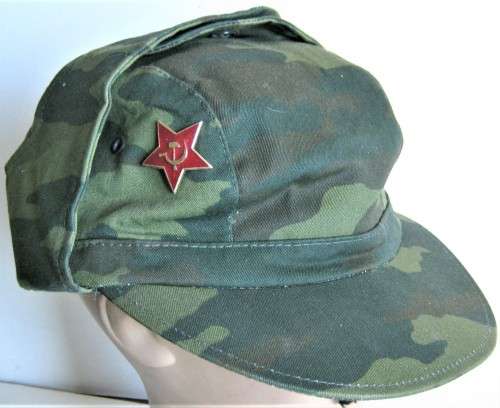 OLD SOVIET ARMY CAMO FLAP CAP SIZE 62 IN VERY GOOD CONDITION