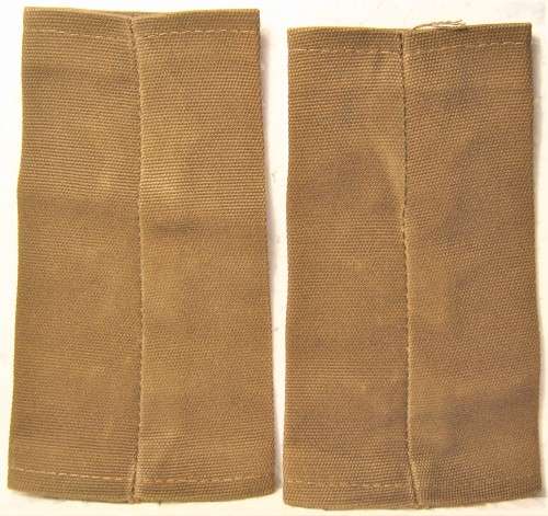 OLD SADF PAIR OF EMBROIDERED SLIP-ON CAPTAINS RANK IN GOOD USED CONDITION