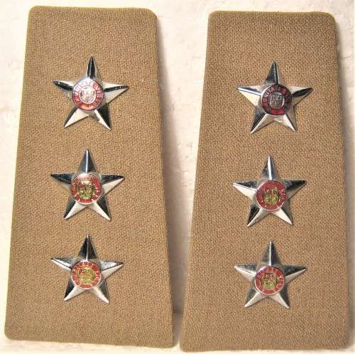 OLD SADF PAIR OF STEP-OUT, SLIP-ON CAPTAINS RANK IN GOOD USED CONDITION