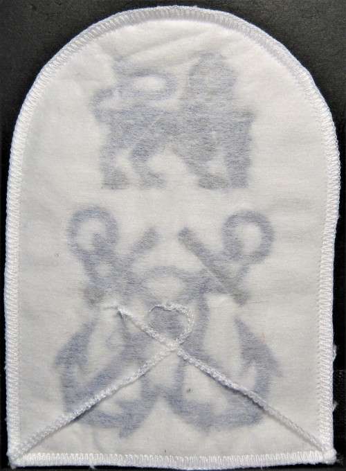 OLD S.A. NAVY PETTY OFFICER RANK BADGE - BLUE ON WHITE EMBROIDERED FOR AWD's & SUMMER UNIFORMS
