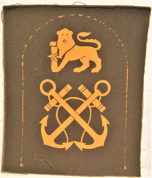 OLD S.A. MARINES PETTY OFFICER PRINTED BADGE IN AN UNUSED CONDITION