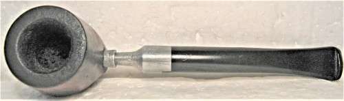 RARE C.1950`s ORNSBY SMOOTH BENT ESTATE PIPE 14 CM LONG - PLIER MARKS ON BOTTOM OF METAL STEM