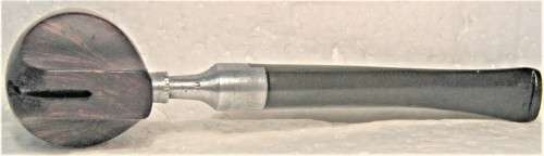 RARE C.1950`s ORNSBY SMOOTH BENT ESTATE PIPE 14 CM LONG - PLIER MARKS ON BOTTOM OF METAL STEM