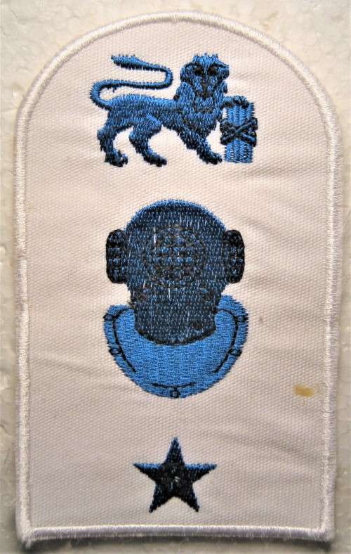 OLD S.A. NAVY DIVER PART 1 LATER PART 3 SUMMER UNIFORM SOULDER TITLE IN UNUSED CONDITION