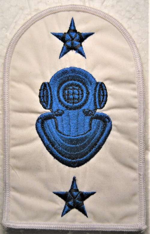 OLD S.A. NAVY DIVER PART 2 SUMMER UNIFORM SOULDER TITLE IN UNUSED CONDITION