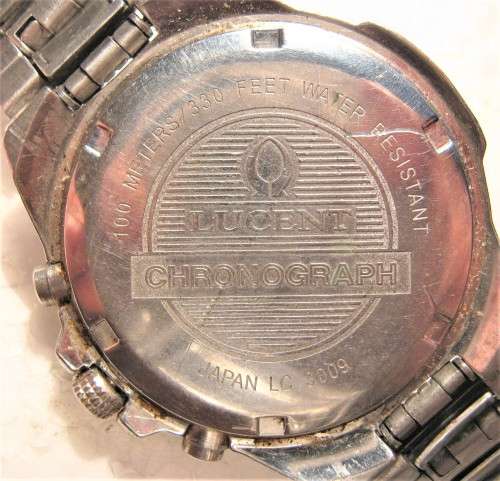 VINTAGE LUCENT CHRONOGRAPH MENS WATCH - UNTESTED