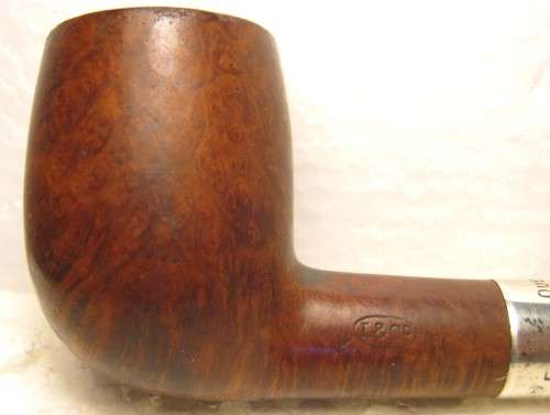 COLLECTABLE SEAMANS PIPE WITH SILVER RING BY L & Co INSCRIBED `FROM THE QUEEN OF SPAIN. COWES 1912`
