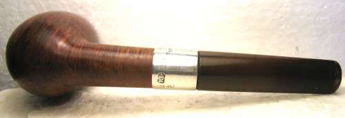 COLLECTABLE SEAMANS PIPE WITH SILVER RING BY L & Co INSCRIBED `FROM THE QUEEN OF SPAIN. COWES 1912`