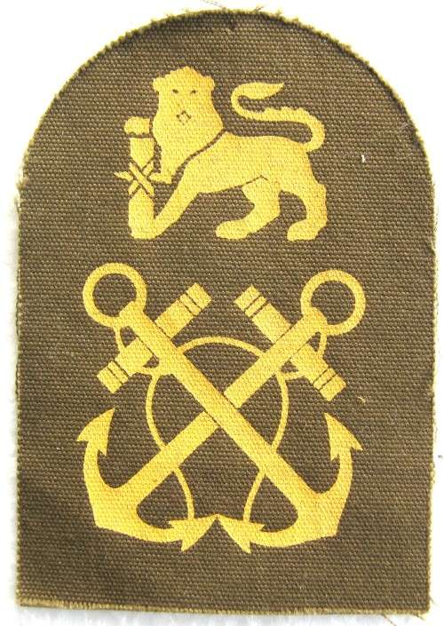 OLD S.A. NAVY MARINES PETTY OFFICER PRINTED RANK BADGE IN GOOD USED CONDITION