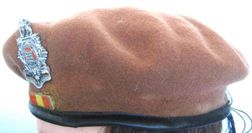 ADMINISTRATION SERVICES CORP BERET WITH BADGE AND BALKIE SIZE 52 DATED 1977/78 IN GOOD CONDITION