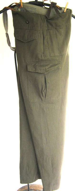 OLD SADF STEP OUT PANTS TO GO WITH BUNNY JACKET WITH BRACES DATED 1965 SIZE 31 SEE BELOW