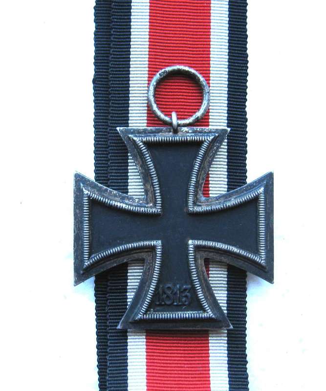 WW2, 55 MARKED IRON CROSS 2ND CLASS BY J.E. HAMMER & SOHNE WITH RIBBON IN VERY GOOD CONDITION