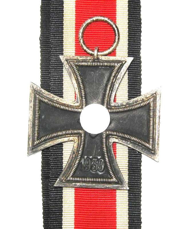 WW2, 55 MARKED IRON CROSS 2ND CLASS BY J.E. HAMMER & SOHNE WITH RIBBON IN VERY GOOD CONDITION