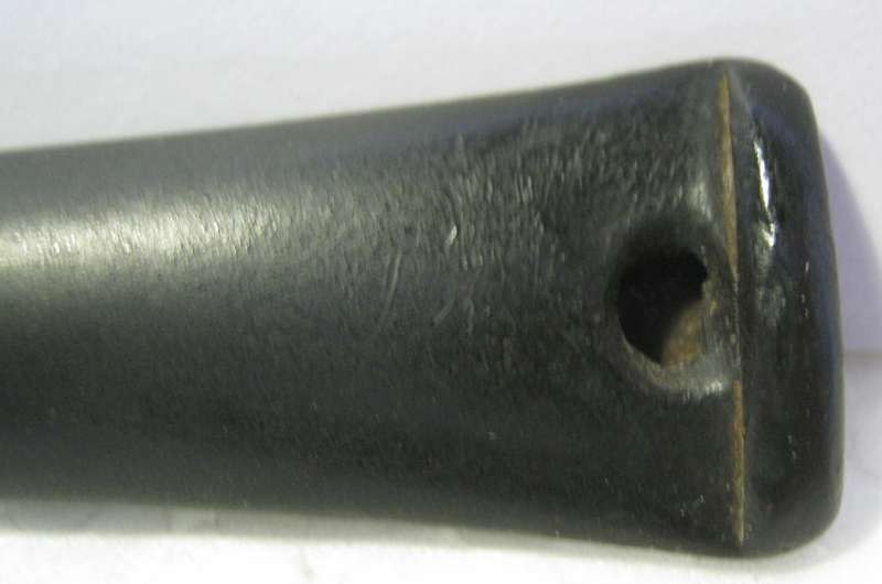 FRENCH DR BOSTON BRUYERS 6778 PIPE TOOTH HOLE IN STEM, 15 CM LONG, BOWL 3.5 CM HIGH, 3.2 CM WIDE