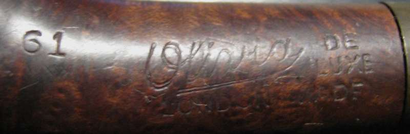 `OLIVIA`? DE LUXE, LONDON 61 BENT PIPE 12.5 CM LONG, BOWL 4 CM HIGH, 3 CM WIDE VERY GOOD CONDITION