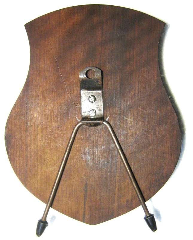 SAS SALDANHA BRONZE METAL BADGE MOUNTED ON WOOD WITH WALL MOUNT OR STAND 16 X 13 CM