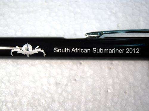 SOUTH AFRICAN SUBMARINER 2012 BALL POINT PEN WITH POUCH. UNUSED