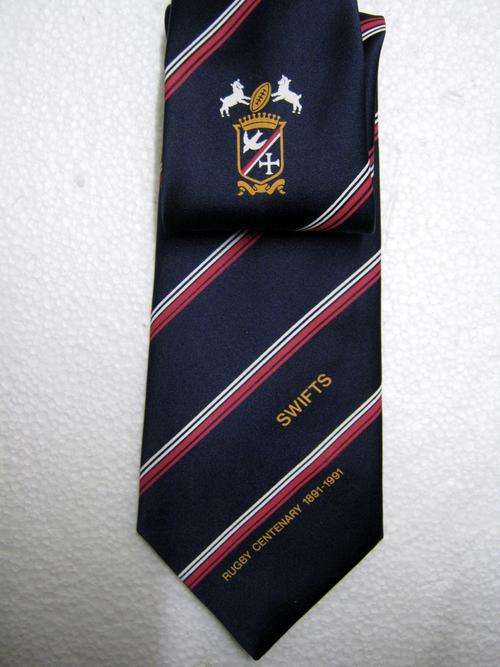 SWIFTS RUGBY CLUB (UITENHAGE) TIE IN GOOD CONDITION - ONLY RUGBY CLUB IN S.A. STARTED BY A REVEREND