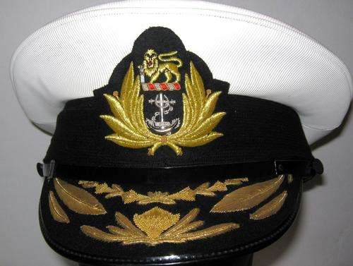 RARE - OLD S.A. NAVY FLAG OFFICERS (REAR ADMIRAL TO ADMIRAL) CAP IN GOOD CONDITION - SIZE 57 cms