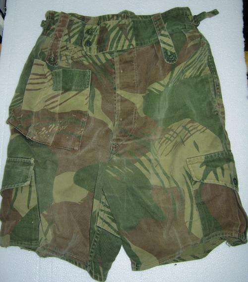RHODESIAN BUSH WAR CAMO SHORTS FROM SOLDIER SERVED IN RHODESIA, 32 BATT & K.I.A. WITH EXEC OUTCOMES