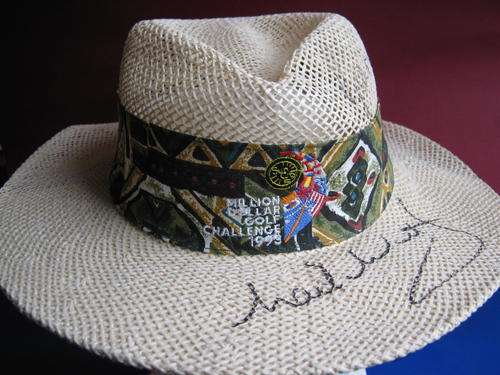 1993 MILLION DOLLAR GOLF CHALLENGE HAT AUTOGRAPHED BY GARY PLAYER & MARK McNULTY