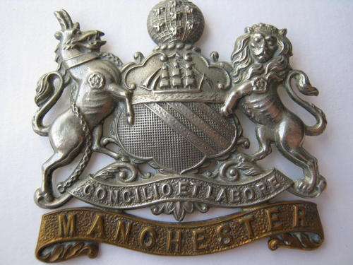 "THE MANCHESTER REGIMENT" ORIGINAL CAP BADGE - Very good condition